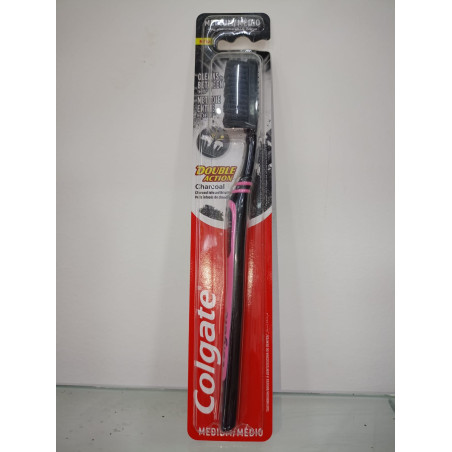 Colgate toothbrush 1u. Double action charcoal medium.