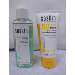 Soskin Sun Cream Tint 01 50ml + Gentle Cleansing Gel 100ml pack