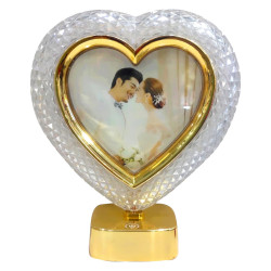 Customized LED Crystal Heart LAMP Photo Frame with touch panel