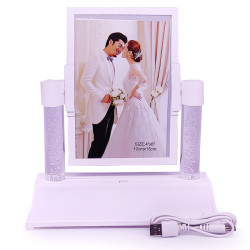 Cadre photo lumineux LED double face.