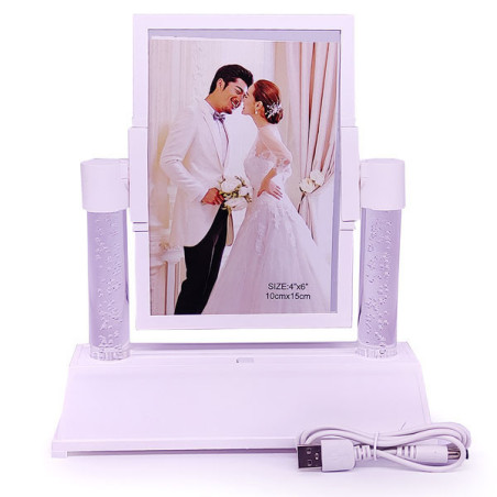 Cadre photo lumineux LED double face.