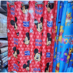 214cm Long Polyester Door Curtain (Cartoon, Multicolor)