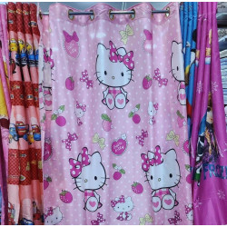 214cm Long Polyester Door Curtain (Cartoon, Multicolor)