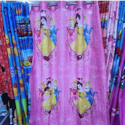 214cm Long Polyester Door Curtain (Cartoon, Multicolor)