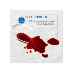 Waterproof Mattress Protector, Terry, 80% Polyester, 20% Cotton, Size 180 X 80 cm