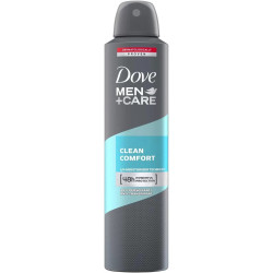 Dove Men Care Clean Comfort Dry Spray Antiperspirant Long Lasting Refreshing Deodorant, 250 ml