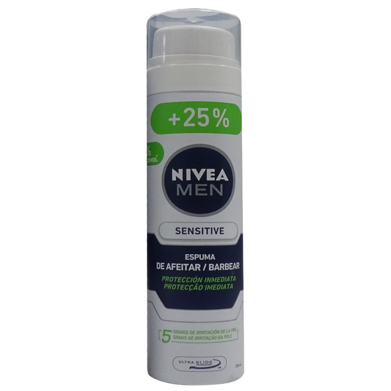 Nivea shave foam 200 ml. Sensitive. + 25% Nivea shave foam 200 ml. Sensitive. + 25%