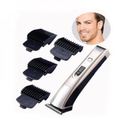 Htc Rechargeable Hair Clipper at-128 Professional Steel Blades With Detachable Combs For Beard And Hair