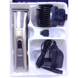 Htc Rechargeable Hair Clipper at-128 Professional Steel Blades With Detachable Combs For Beard And Hair
