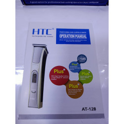 Htc Rechargeable Hair Clipper at-128 Professional Steel Blades With Detachable Combs For Beard And Hair